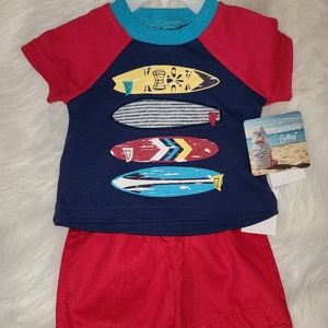 Boys surf board outfit sz 9 months  nwt